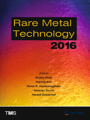 cover image of Rare Metal Technology 2016